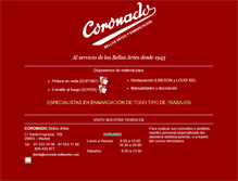 Tablet Screenshot of coronado-bellasartes.com